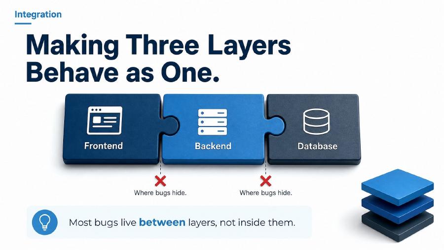 Frontend backend and database integration